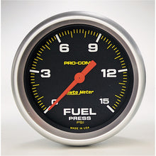 画像をギャラリービューアに読み込む, Autometer Pro-Comp Digital Stepper Motor 2-5/8in 0-15 PSI Fuel Pressure Gauge