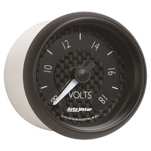画像をギャラリービューアに読み込む, Autometer GT Series 52mm Full Sweep Electronic 8-18 Volts Voltmeter