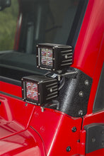 画像をギャラリービューアに読み込む, Rugged Ridge 97-06 Jeep Wrangler TJ Textured Black Dual A-Pillar Light Mount