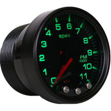 画像をギャラリービューアに読み込む, Autometer Spek-Pro Gauge Tach 2 1/16in 11K Rpm W/ Shift Light &amp; Peak Mem Blk/Smoke/Blk