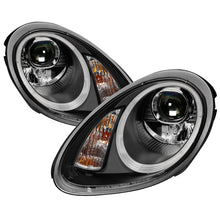 画像をギャラリービューアに読み込む, Spyder Porsche Cayman 05-08 Headlights - Halogen Model Only - DRL LED - Black PRO-YD-P98705-DRL-BK