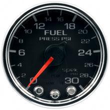 画像をギャラリービューアに読み込む, Autometer Spek-Pro Gauge Fuel Press 2 1/16in 30psi Stepper Motor W/Peak &amp; Warn Blk/Chrm