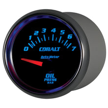 画像をギャラリービューアに読み込む, Autometer Cobalt 52mm 0-7 BAR Short Sweep Electric Oil Pressure Gauge
