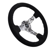 画像をギャラリービューアに読み込む, NRG Reinforced Steering Wheel (350mm / 3in. Deep) Blk Suede w/Hydrodipped Digi-Camo Spokes