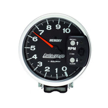 画像をギャラリービューアに読み込む, Autometer 5 inch 10,000 RPM w/ Peak Memory Pedestal Tachometer Auto Gauge - Black