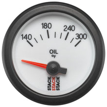 画像をギャラリービューアに読み込む, Autometer Stack 52mm 140-300 Deg F 1/8in NPTF Electric Oil Temp Gauge - White