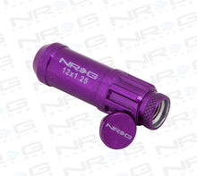 画像をギャラリービューアに読み込む, NRG 700 Series M12 X 1.25 Steel Lug Nut w/Dust Cap Cover Set 21 Pc w/Locks &amp; Lock Socket - Purple