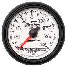 画像をギャラリービューアに読み込む, Autometer Phantom II 52.4mm Full Sweep Electronic 0-1600 Def F EGT/Pyrometer Gauge