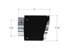画像をギャラリービューアに読み込む, MBRP Universal Carbon Fiber Tip, 3in. ID./5in. OD./ 6.13in L. Angle Cut Dual Wall