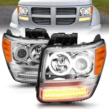 画像をギャラリービューアに読み込む, ANZO 2007-2012 Dodge Nitro Projector Headlights w/ Halo Chrome (CCFL) G2
