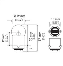 画像をギャラリービューアに読み込む, Hella Bulb 90 12V 8W BA15d G6