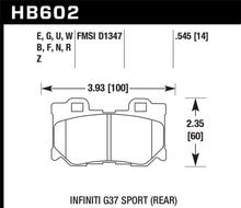 画像をギャラリービューアに読み込む, Hawk 10-11 Infiniti FX50 / 09-10 G37 / 09-10 Nissan 370Z DTC-70 Race Rear Brake Pads