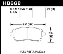画像をギャラリービューアに読み込む, Hawk 11-12 Ford Fiesta S/SE/SEL / 11-12 Mazda 2 Sport/Touring DTC-60 Front Race Brake Pads