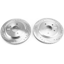 画像をギャラリービューアに読み込む, Power Stop 04-09 Cadillac XLR Rear Evolution Drilled &amp; Slotted Rotors - Pair
