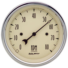 画像をギャラリービューアに読み込む, Autometer 3-3/8in. Antique Beige 8K RPM In-Dash Tachometer Gauge