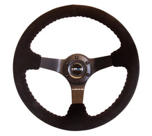 画像をギャラリービューアに読み込む, NRG Reinforced Steering Wheel (350mm / 3in. Deep) Blk Suede w/Blk BBall Stitch (Odi Bakchis Edition)