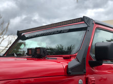 画像をギャラリービューアに読み込む, Go Rhino 18-20 Jeep Wrangler JL/JLU/Gladiator JT XE Windshield Light Bar Mount - 50in Single Row