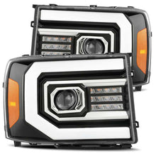 画像をギャラリービューアに読み込む, AlphaRex 07-13 GMC 1500HD PRO-Series Proj Headlights Plank Style Gloss Blk w/Activ Light/Seq Signal