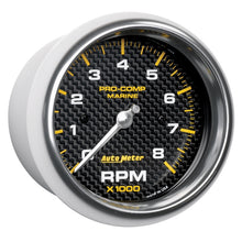 画像をギャラリービューアに読み込む, Autometer Marine Carbon Fiber 3-3/8in 8k RPM Tachometer