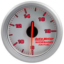 画像をギャラリービューアに読み込む, Autometer Airdrive 2-1/6in Wideband Air / Fuel Gauge 10:1-17:1 ARF Range - Silver