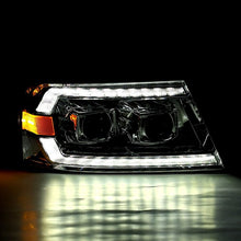 画像をギャラリービューアに読み込む, AlphaRex 06-08 Lincoln Mark LT LUXX-Series LED Projector headlights Black w/ Sequential Signal