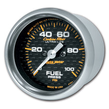 画像をギャラリービューアに読み込む, Autometer Carbon Fiber 52mm 100 PSI Electronic Fuel Pressure Gauge