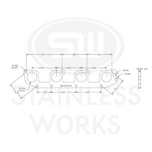 画像をギャラリービューアに読み込む, Stainless Works Hemi 5.7L Round Port Header 304SS Exhaust Flanges 1-3/4in Primaries