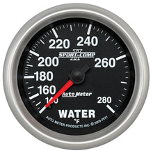 画像をギャラリービューアに読み込む, Autometer Sport-Comp II 2-5/8in 140-280 Deg Mechanical Water Temp Gauge