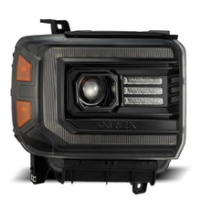 画像をギャラリービューアに読み込む, AlphaRex 14-18 GMC Sierra LUXX LED Proj Headlights Plnk Style Alpha Blk w/Activ Light/Seq Signal/DRL