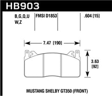 画像をギャラリービューアに読み込む, Hawk 15-17 Ford Mustang Shelby GT350/GT350R Performance Ceramic Front Brake Pads