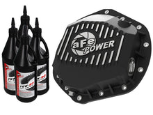画像をギャラリービューアに読み込む, aFe Pro Series Rear Diff Cover Black w/ Machined Fins &amp; Gear Oil 01-18 GM Diesel Trucks V8-6.6L (td)