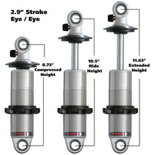 画像をギャラリービューアに読み込む, Ridetech HQ Series CoilOver Shock 2.9in Travel 2.5in Coil Eye/Eye Mounting 8.725inx11.625in