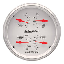 画像をギャラリービューアに読み込む, AutoMeter Gauge Kit 2 Pc. Quad &amp; Speedometer 5in. Arctic White
