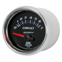 画像をギャラリービューアに読み込む, Autometer Cobalt 52mm 0-7 BAR Short Sweep Electric Oil Pressure Gauge
