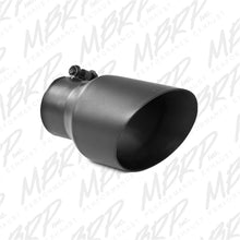 画像をギャラリービューアに読み込む, MBRP Universal Tip 4.5in OD 3in Inlet 8in Length Dual Walled Angled Exhaust Tip - Black