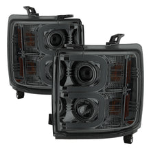 画像をギャラリービューアに読み込む, Spyder Chevy Silverado 14-16 2500 HD Projector Headlights Light Bar DRL Smke PRO-YD-CSHD14-LBDRL-SM