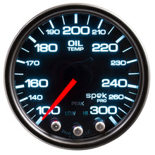 画像をギャラリービューアに読み込む, Autometer Spek-Pro Gauge Oil Temp 2 1/16in 300f Stepper Motor W/Peak &amp; Warn Blk/Smoke/Blk