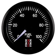 画像をギャラリービューアに読み込む, Autometer Stack 52mm 0-100 PSI 1/8in NPTF Male Pro Stepper Motor Fuel Pressure Gauge - Black