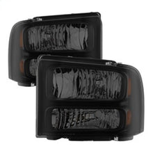 画像をギャラリービューアに読み込む, xTune Ford F250 F350 F450 Superduty Excursion 99-04 Headlights Black Smoked HD-JH-FF25099-HA-BSM