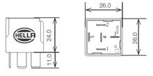 画像をギャラリービューアに読み込む, Hella Relay 12V 20/40A Spdt Res