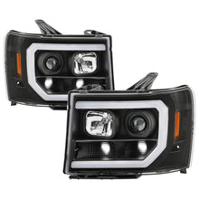 画像をギャラリービューアに読み込む, Spyder GMC Sierra 1500/2500/3500 07-13 Denali 08-13 LED Headlights Blk PRO-YD-GS07V2PL-BK