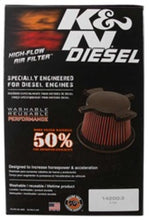 画像をギャラリービューアに読み込む, K&amp;N 08-10 Ford F250 Super Duty 6.4L Drop In Air Filter