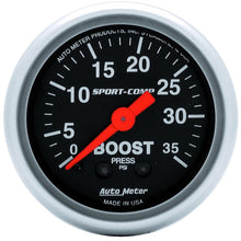 画像をギャラリービューアに読み込む, Autometer Sport-Comp 52mm 35 PSI Mechanical Boost Gauge