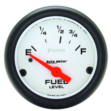 画像をギャラリービューアに読み込む, Autometer Phantom Fuel Level 2 5/8in 0 ohm to 90 ohm Electric Gauge