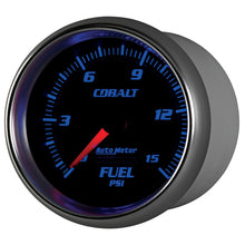 画像をギャラリービューアに読み込む, Autometer Cobalt 2-5/8in  Mechanical Fuel Pressure Gauge 0-15 PSI