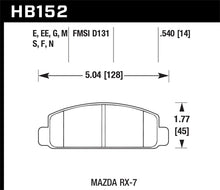 画像をギャラリービューアに読み込む, Hawk Mazda RX-7 HPS Street Front Brake Pads