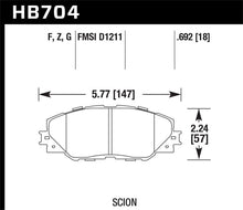 画像をギャラリービューアに読み込む, Hawk 09-10 Pontiac Vibe 2.4L / 11-12 Scion tC HPS Front Street Brake Pads