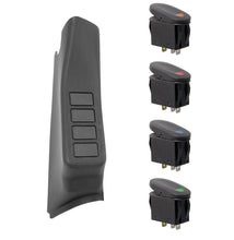 画像をギャラリービューアに読み込む, Rugged Ridge A-Pillar 4 Switch Pod Kit Black RHD 07-10 Jeep Wrangler