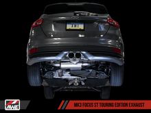 画像をギャラリービューアに読み込む, AWE Tuning Ford Focus ST Touring Edition Cat-Back Exhaust - Non-Resonated - Chrome Silver Tips
