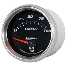 画像をギャラリービューアに読み込む, Autometer Cobalt 66.7mm 0-100 PSI Oil Pressure Gauge